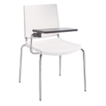 Unisit Seduta attesa Atenea ATT bianco con tavoletta scrittoio s/braccioli