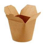 50 Contenitori rotondi da asporto in carta kraft + PE Ã˜9,5x10cm Leone