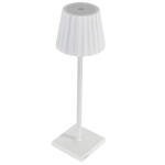 King Collection Lampada da tavolo a LED in alluminio e PMMA bianco