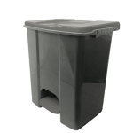 Medial International Contenitore mobile a pedale in plastica riciclata Ecoconti 60lt grigio e grigio