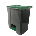 Medial International Contenitore mobile a pedale in plastica riciclata Ecoconti 60lt grigio e verde