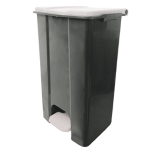 Medial International Contenitore mobile a pedale in plastica riciclata Ecoconti 80lt grigio e bianco