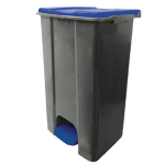 Medial International Contenitore mobile a pedale in plastica riciclata Ecoconti 80lt grigio e blu