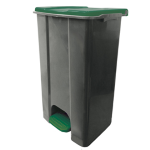 Medial International Contenitore mobile a pedale in plastica riciclata Ecoconti 80lt grigio e verde