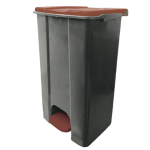 Medial International Contenitore mobile a pedale in plastica riciclata Ecoconti 80lt grigio marrone