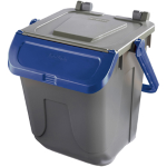 MobilPlastic Contenitore portarifiuti Ecology 25Lt c/sportello e maniglione blu