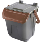 Mobil Plastic Contenitore portarifiuti Ecology 25Lt c/sportello e maniglione bruno