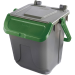 Mobil Plastic Contenitore portarifiuti Ecology 25Lt c/sportello e maniglione verde