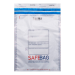 Bong Packaging 100 Sacchetti di sicurezza bianchi Safe Bag per corrieri K70 14,4x24+4cm