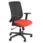 Unisit Poltrona semidirezionale Vertigo VRA rosso/nero con braccioli regolabili