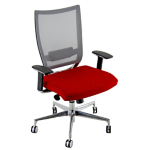 Unisit Poltrona semidirezionale Elite concept COTXL rosso/grigio c/bracc regolabili