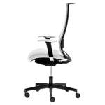 Unisit Poltrona semidirezionale Elite wing WITB bianco/bianco con braccioli regolabili