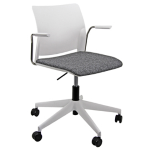 Unisit Seduta home/office Alpha APGBBRT bianco/grigio con braccioli inclusi