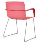 Unisit Seduta attesa Melissa MES rosso con braccioli inclusi