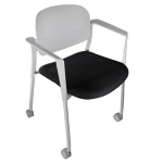 Unisit Poltroncina visitatore Step SPGPTRBR nero con braccioli inclusi