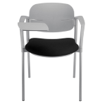 Unisit Poltroncina visitatore Step SPGPTT nero con braccioli inclusi e tavoletta