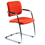 Unisit Poltroncina visitatore Lithium LTLT arancione con braccioli inclusi