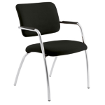 Unisit Poltroncina visitatore Lithium LT4G nero con braccioli inclusi