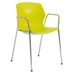 Unisit Seduta attesa No Frill NFBR giallo limone con braccioli inclusi