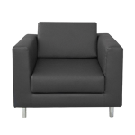 Unisit Poltrona Erica EK1 nero con braccioli inclusi