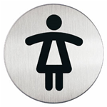 DURABLE PITTOGRAMMA D 8,3cm 'TOILETTE DONNA' IN ACCIAIO