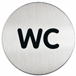 DURABLE PITTOGRAMMA D 8,3cm 'WC' IN ACCIAIO