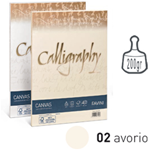 Carta CALLIGRAPHY CANVAS 200gr A4 50fg avorio 02 FAVINI