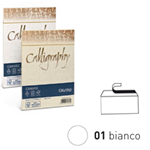 FAVINI 25 BUSTE CALLIGRAPHY CANVAS 120X180MM 100GR 01 BIANCO