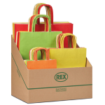 REX SADOCH Espositore 100 shopper Allegra colori chiari formati assortiti Sadoch