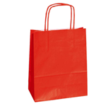 Mainetti Bags 25 SHOPPERS CARTA KRAFT 26x11x34,5cm TWISTED rosso
