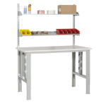 Tecnotelai Tavolo da lavoro elevabile 150x84x78/115cm grigio/avorio