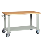 Tecnotelai Banco da lavoro con ruote 150x75x90cm grigio/legno