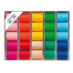 25 rocche nastro similpaper 10mtx10mm colori assortiti primavera Brizzolari