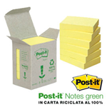 BLOCCO 100foglietti Post-itÂ®Notes Green 38x51mm 653-1B GIALLO