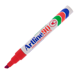 Marcatore artline A 90 permanente punta scalpello rosso