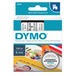 NASTRO DYMO TIPO D1 (6MMX7MT) NERO/TRASPARENTE 436100