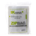 20 SACCHETTI ZIP 30x45cm IN PLASTICA 1802 IKona+