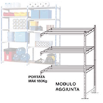 PAPERFLOW Scaffale Rang'Eco180 5 ripiani 100x35xH200cm - Modulo Aggiunta