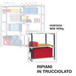 PAPERFLOW Set 5 ripiani in truciolato 35x100cm per scaffale RANG'ECO