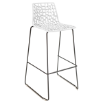 Sgabello Spider Fix base nero opaco / verde anice Grandsoleil