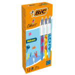 BIC Scatola 12 penna sfera scatto 4 COLORI Velours