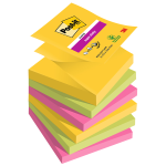 Cf. 6pz blocco 90foglietti Post-it Super Sticky Z-Notes 76x76mm R330-6SS-COS