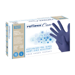 Conf 100 guanti nitrile ipoallergenici N350 s/acceleranti taglia L blu Reflexx