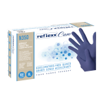 Conf 100 guanti nitrile ipoallergenici N350 s/acceleranti taglia XL blu Reflexx
