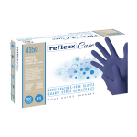 Conf 100 guanti nitrile ipoallergenici N350 s/acceleranti taglia XS blu Reflexx