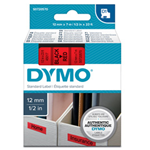 NASTRO DYMO TIPO D1 (12MMX7M) NERO/ROSSO 450170