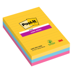 Cf.3pz blocco 90fg. Post-it Super Sticky RIGHE 101x152mm 4690-3SS-CARN Carnival