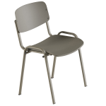 Unisit Seduta attesa Milk nero s/braccioli