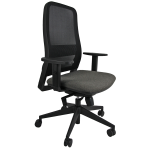 Unisit Poltrona semidirezionale Titan Nero c/ braccioli regolabili