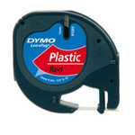 NASTRO IN PLASTICA DYMO LETRATAG 12MMX4M ROSSO 912030